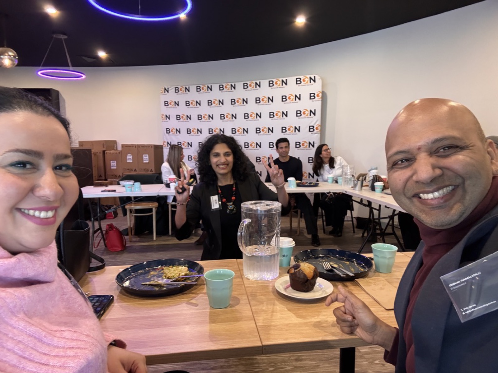 Two BGN Bundoora members sharing a warm smile