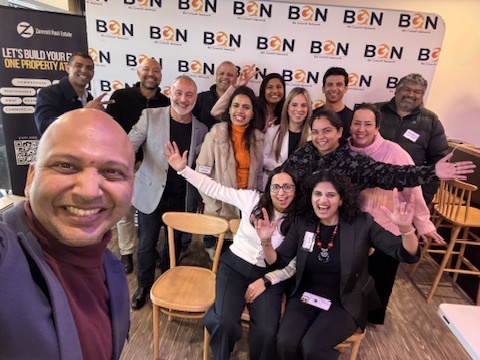 BGN Bundoora members laughing together in a group selfie